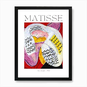 Henri Matisse The Dream 1940 Abstract Vibrant High Resolution Poster Original Version of Print HD Art Print