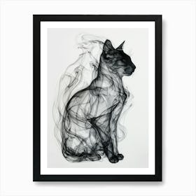 Smokey Cat 3 Art Print