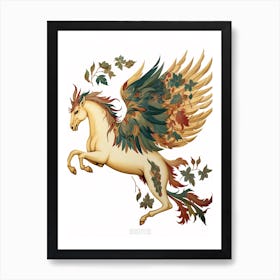 Floral Pegasus 1 Art Print