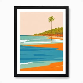 El Yunque Beach Puerto Rico Midcentury Art Print