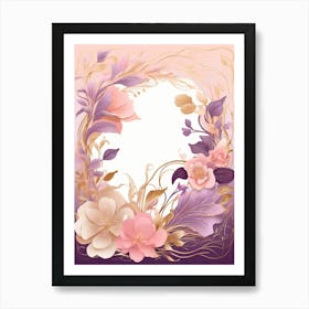 Floral Frame 11 Art Print