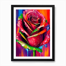 Colorful Rose Art Print