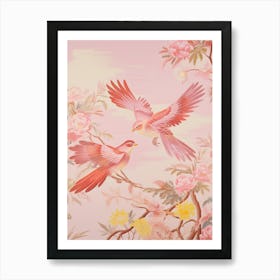 Vintage Japanese Inspired Bird Print Cuckoo 2 Art Print