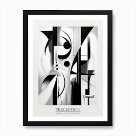 Perception Abstract Black And White 4 Poster Art Print