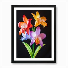 Bright Inflatable Flowers Monkey Orchid 1 Art Print