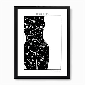 Celestial Bodies Aquarius Art Print