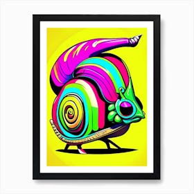 Full Body Snail Punk 2 Pop Art Art Print