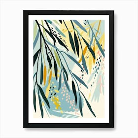 Willow Tree Flat Illustration 8 Art Print