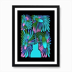 Flower Vase Night Art Print