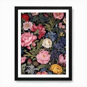 Floral Wallpaper 111 Art Print