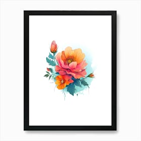 Watercolor Flowers 43 Art Print