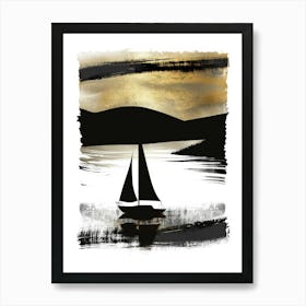 Sailboat On The Lake 2 Art Print