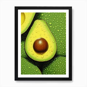 Avocado Pop Art Inspired 2 Art Print
