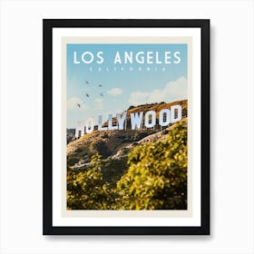 Hollywood California Travel Poster Art Print