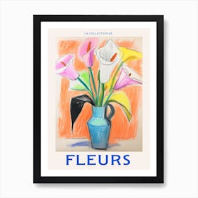 French Flower Poster Calla Lily Art Print