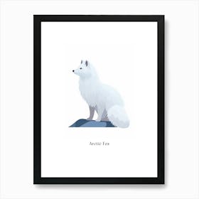 Arctic Fox Kids Animal Poster Art Print