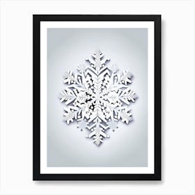 Winter Snowflake Pattern, Snowflakes, Marker Art 1 Art Print