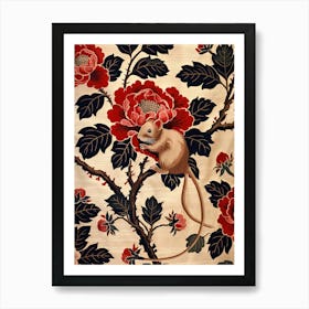 Chinese Lunar Year Of The Rat 2 Full William Morris Style Art Print