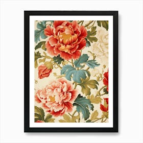 Wallpaper Floral Pattern 8 Art Print