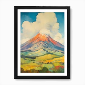Popocatepetl Mexico 2 Mountain Painting Art Print