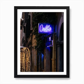 Electric Cafe Rome Art Print