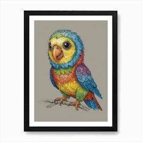 Colorful Parrot 37 Art Print