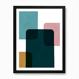 Boho geometric rectangles 1 Art Print