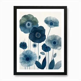 Blue Poppies 13 Art Print