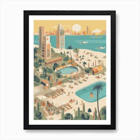 Dubai Travel Illustration 4 Art Print