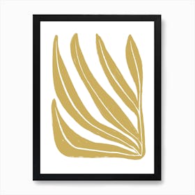 Botanical Leaf Ochre Art Print