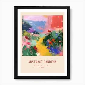 Colourful Gardens Claude Monet Foundation Gardens France 8 Red Poster Art Print