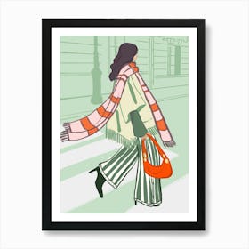 winter fashion illustration Art Print