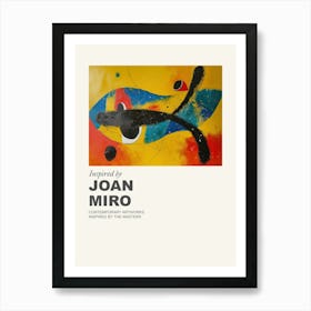 Museum Poster Inspired By Joan Miro 2 Art Print
