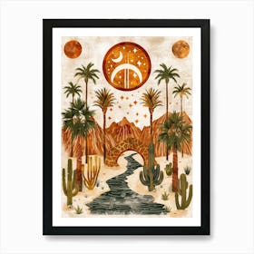 Desert Landscape Canvas Print 3 Art Print