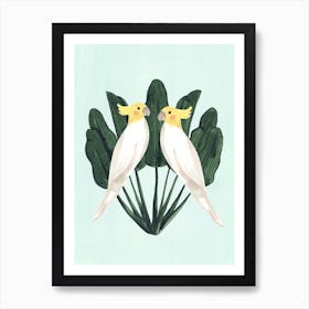 Cockatiels Art Print