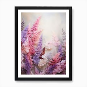 Pink Ferns Art Print