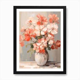 Geranium Flower Still Life Painting 2 Dreamy Art Print