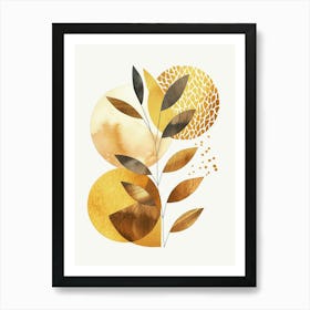 Gold Leaf Canvas Print Art Print