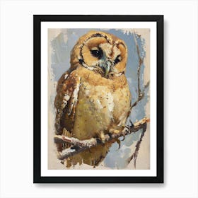 Australian Masked Owl Painting 1 Art Print