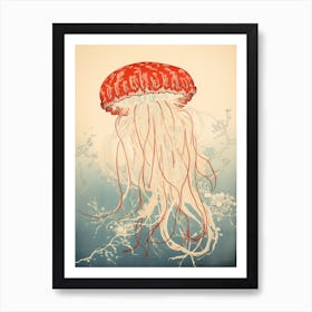 Sea Nettle Jellyfish Japanese Illustration 1 Art Print