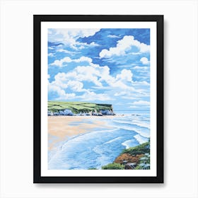 Barafundle Bay Beach Pembrokeshire Wales 1 Art Print