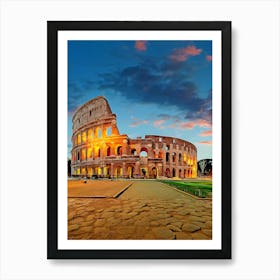 Colosseum In The Evening Art Print