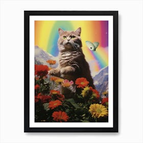 Rainbow Cat Art Print Art Print