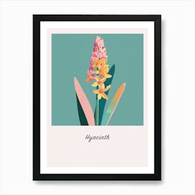 Hyacinth Square Flower Illustration Poster Art Print