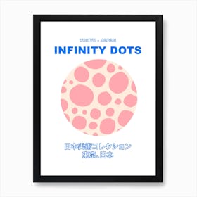 Dots Infinity Yayoi Inspired Japan Pink Art Print
