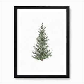 Christmas Tree Watercolor Art Print
