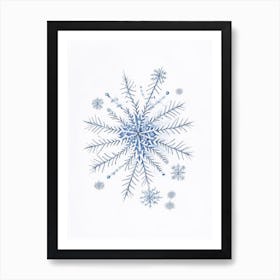 Unique, Snowflakes, Pencil Illustration 2 Art Print