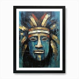 Apache Masks Awakening - Native Americans Series Art Print