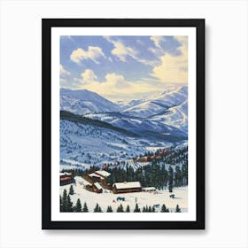 Snowmass, Usa Ski Resort Vintage Landscape 1 Skiing Poster Art Print