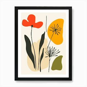 Flowers And Leaves 38 Art Print